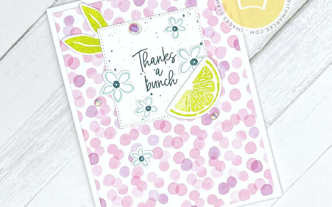 STAMPIN UP SWEET CITRUS THANK YOU CARD